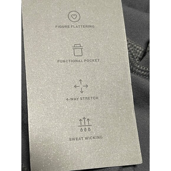 YPB High Waisted Leggings Womens XXS Gray Reflective Stripes Stretch Activewear - Picture 10 of 11